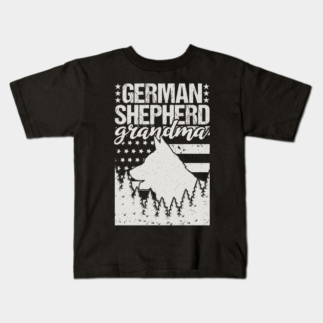 German Shepherd Grandma Kids T-Shirt by Tesszero